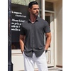 image:imageCOOFANDY Mens Short Sleeve Button Down Shirts Wrinkle Free Dress Shirt for Men Casual Untucked Shirt with PocketDark Grey