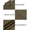 image:imageCOOFANDY Mens Short Sleeve Casual Button Down Shirts Textured Summer Beach ShirtArmy Green