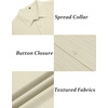 image:imageCOOFANDY Mens Short Sleeve Casual Button Down Shirts Textured Summer Beach ShirtBeige