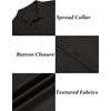image:imageCOOFANDY Mens Short Sleeve Casual Button Down Shirts Textured Summer Beach ShirtBlack