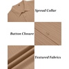 image:imageCOOFANDY Mens Short Sleeve Casual Button Down Shirts Textured Summer Beach ShirtKhaki