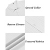 image:imageCOOFANDY Mens Short Sleeve Casual Button Down Shirts Textured Summer Beach ShirtWhite