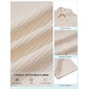 image:imageCOOFANDY Mens Short Sleeve Casual Shirts Button Down Striped Summer Shirts Textured Vacation Beach ShirtA WhiteBeige