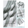 image:imageCOOFANDY Mens Short Sleeve Casual Shirts Button Down Striped Summer Shirts Textured Vacation Beach ShirtB WhiteDark Grey