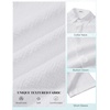 image:imageCOOFANDY Mens Short Sleeve Casual Shirts Button Down Striped Summer Shirts Textured Vacation Beach ShirtC Pure White