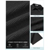 image:imageCOOFANDY Mens Short Sleeve Casual Shirts Button Down Striped Summer Shirts Textured Vacation Beach ShirtD Pure Black