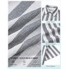 image:imageCOOFANDY Mens Short Sleeve Casual Shirts Button Down Striped Summer Shirts Textured Vacation Beach ShirtWhiteDark Grey