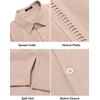 image:imageCOOFANDY Mens Short Sleeve Cuban Guayabera Shirt Casual Summer Beach Button Down ShirtsApricot