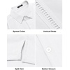image:imageCOOFANDY Mens Short Sleeve Cuban Guayabera Shirt Casual Summer Beach Button Down ShirtsAwhite