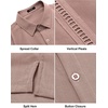 image:imageCOOFANDY Mens Short Sleeve Cuban Guayabera Shirt Casual Summer Beach Button Down ShirtsDeep Pink