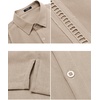 image:imageCOOFANDY Mens Short Sleeve Cuban Guayabera Shirt Casual Summer Beach Button Down ShirtsKhaki