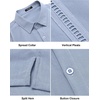 image:imageCOOFANDY Mens Short Sleeve Cuban Guayabera Shirt Casual Summer Beach Button Down ShirtsLight Blue