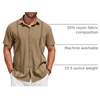 image:imageCOOFANDY Mens Short Sleeve Cuban Guayabera Shirt Casual Summer Beach Button Down ShirtsLight Brown
