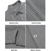 image:imageCOOFANDY Mens Short Sleeve Cuban Guayabera Shirt Casual Summer Beach Button Down ShirtsLight Grey