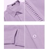 image:imageCOOFANDY Mens Short Sleeve Cuban Guayabera Shirt Casual Summer Beach Button Down ShirtsLight Purple