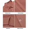 image:imageCOOFANDY Mens Short Sleeve Cuban Guayabera Shirt Casual Summer Beach Button Down ShirtsPink
