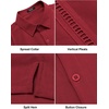 image:imageCOOFANDY Mens Short Sleeve Cuban Guayabera Shirt Casual Summer Beach Button Down ShirtsRed