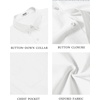 image:imageCOOFANDY Mens Short Sleeve Oxford Shirt Casual Button Down Shirts White