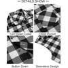 image:imageCOOFANDY Mens Sleeveless Flannel Shirt Casual Summer Tank Top Button Up Sleeveless Beach Shirts with Chest PocketBlack