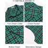 image:imageCOOFANDY Mens Sleeveless Flannel Shirt Casual Summer Tank Top Button Up Sleeveless Beach Shirts with Chest PocketGreen
