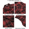 image:imageCOOFANDY Mens Sleeveless Flannel Shirt Casual Summer Tank Top Button Up Sleeveless Beach Shirts with Chest PocketRed