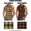 image:imageCOOFANDY Mens Sleeveless Flannel Shirt Casual Summer Tank Top Button Up Sleeveless Beach Shirts with Chest PocketYellow