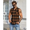 image:imageCOOFANDY Mens Sleeveless Flannel Shirt Casual Summer Tank Top Button Up Sleeveless Beach Shirts with Chest PocketYellow
