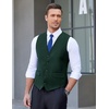 image:imageCOOFANDY Mens Suit Vest Formal Dress Vest Slim Fit Buesiness WeddingDark Green