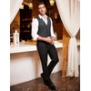 image:imageCOOFANDY Mens Suit Vest Formal Dress Vest Slim Fit Buesiness WeddingDark Grey