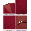 image:imageCOOFANDY Mens Suit Vest Formal Dress Vest Slim Fit Buesiness WeddingDark Red
