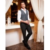 image:imageCOOFANDY Mens Suit Vest Formal Dress Vest Slim Fit Buesiness WeddingGrey