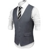image:imageCOOFANDY Mens Suit Vest Formal Dress Vest Slim Fit Buesiness WeddingGrey