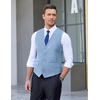 image:imageCOOFANDY Mens Suit Vest Formal Dress Vest Slim Fit Buesiness WeddingLight Blue