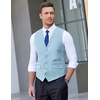 image:imageCOOFANDY Mens Suit Vest Formal Dress Vest Slim Fit Buesiness WeddingSky Blue