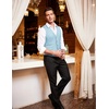 image:imageCOOFANDY Mens Suit Vest Formal Dress Vest Slim Fit Buesiness WeddingSky Blue