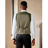 image:imageCOOFANDY Mens Suit Vest Slim Fit Double Breasted Dress Vest Casual Business Formal WaistcoatArmy Green