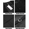 image:imageCOOFANDY Mens Suit Vest Slim Fit Double Breasted Dress Vest Casual Business Formal WaistcoatBlack