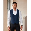 image:imageCOOFANDY Mens Suit Vest Slim Fit Double Breasted Dress Vest Casual Business Formal WaistcoatBlue