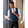 image:imageCOOFANDY Mens Suit Vest Slim Fit Double Breasted Dress Vest Casual Business Formal WaistcoatBlue