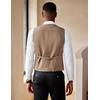 image:imageCOOFANDY Mens Suit Vest Slim Fit Double Breasted Dress Vest Casual Business Formal WaistcoatKhaki
