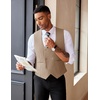 image:imageCOOFANDY Mens Suit Vest Slim Fit Double Breasted Dress Vest Casual Business Formal WaistcoatKhaki