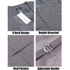 image:imageCOOFANDY Mens Suit Vest Slim Fit Double Breasted Dress Vest Casual Business Formal WaistcoatLight Grey