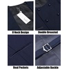 image:imageCOOFANDY Mens Suit Vest Slim Fit Double Breasted Dress Vest Casual Business Formal WaistcoatNavy Blue