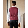image:imageCOOFANDY Mens Suit Vest Slim Fit Double Breasted Dress Vest Casual Business Formal WaistcoatRed