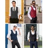 image:imageCOOFANDY Mens Suit Vest Slim Fit Double Breasted Dress Vest Casual Business Formal WaistcoatRed