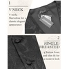 image:imageCOOFANDY Mens Suit Vest Tie Set 3PC Paisley Jacquard Waistcoat and Necktie Pocket Square for Holiday Party WeddingBlack