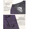 image:imageCOOFANDY Mens Suit Vest Tie Set 3PC Paisley Jacquard Waistcoat and Necktie Pocket Square for Holiday Party WeddingPurple