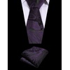 image:imageCOOFANDY Mens Suit Vest Tie Set 3PC Paisley Jacquard Waistcoat and Necktie Pocket Square for Holiday Party WeddingPurple