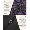 image:imageCOOFANDY Mens Suit Vest Tie Set 3PC Paisley Jacquard Waistcoat and Necktie Pocket Square for Holiday Party WeddingPurple Paisley