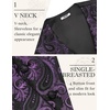image:imageCOOFANDY Mens Suit Vest Tie Set 3PC Paisley Jacquard Waistcoat and Necktie Pocket Square for Holiday Party WeddingPurple Paisley